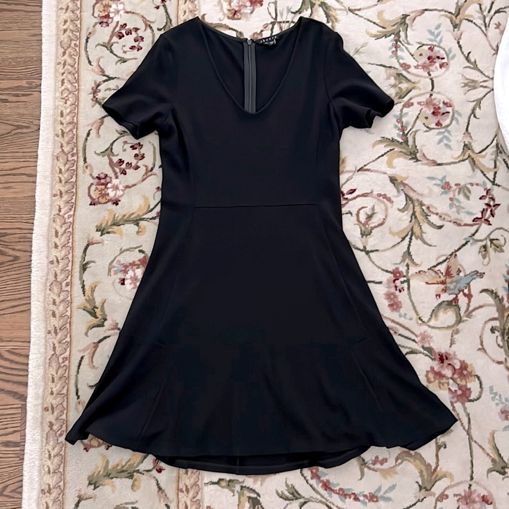 Black V-neck Theory dress
